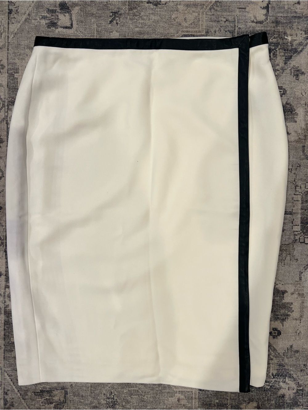 Ralph Lauren Cream Pencil Skirt with Black Trim